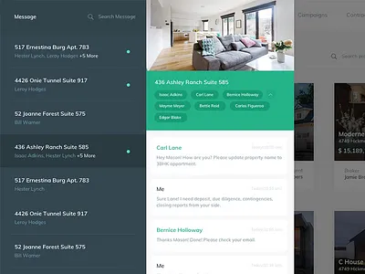 Messaging Page list message