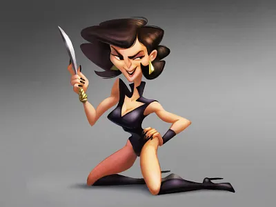 Dangerous Woman dangerous girl knife latex woman