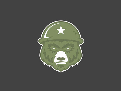 Military Bear Logo armed forces army bear bears helmet logo logos marines military