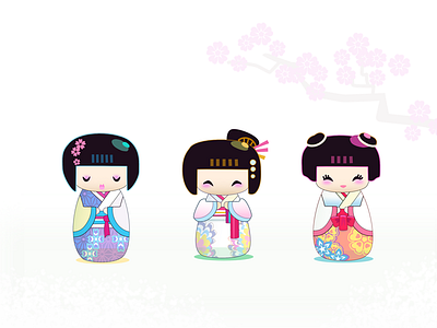 Kokeshi cute deredere doll japanese kawaii kokeshi tsundere