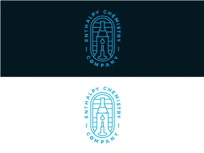 Enthalpy Chemistry Co laboratory logo logodesign science type typography