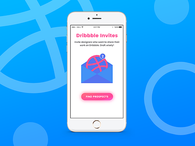 Dribble Invite box dribbble invite message