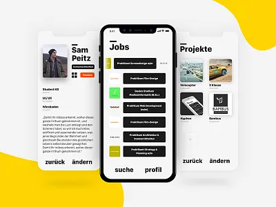 Hyphen - Creative Network app design iphoenx minimal network screens social typography ui ux