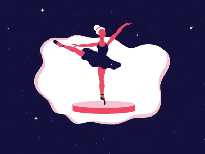 Ballet Dancer Flat Illustration ballet dance flat illustration