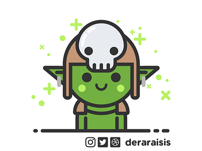 DnD Avatar: Goblin avatar cute dnd dungeons and dragons flat game geek goblin illustration minimal nerd vector art