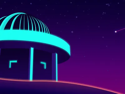 Planetary illustration neon photoshop planetary space