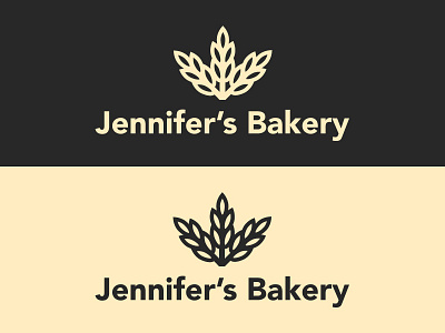 Jennifer's Bakery logo 2018 cera flat design gradient graphic design modern rounded font simple logo