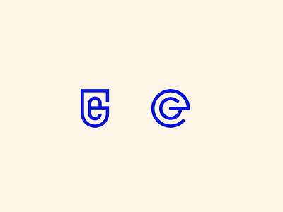 G+E Monogram Options badge brand brandmark e g mark monogram typography