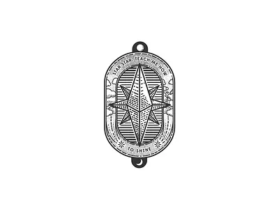 Star Star badge design black and white design halftones illustration line art shine star the frames vintage
