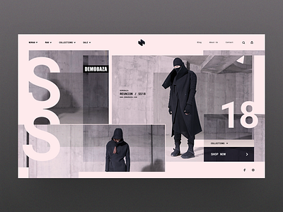 HeaderZ_07 design header landing minimal photoshop sketch ui ux web website