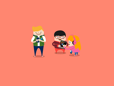 Spaces - Characters app character design digital illustration technologie