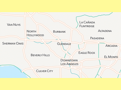 Los Angeles Map Illustration angeles graphic illustration los map vector