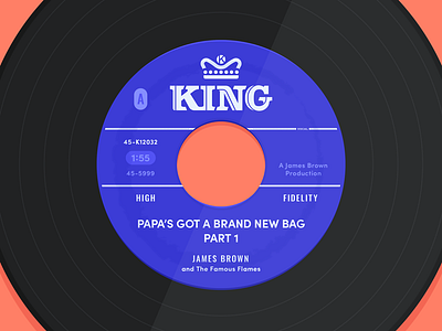 Papa’s Got A Brand New Bag - Side A 7 inch funk hit james brown king music records single