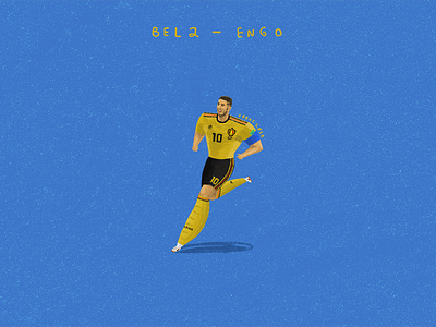 Belguim vs England football illustration