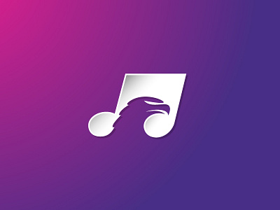 Eagle Music Logo bird bird logos eagle eagle logos falcon hawk logo logo design logo for sale logos music logos music note