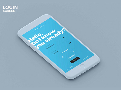 Login screen mobile application ui ux