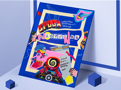 Nocturnal Wonderland art collage color creative design exhibition graphic illustration palette poster