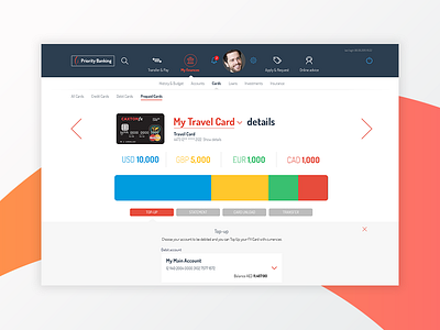 Banking Card finance payment card ui design wallet