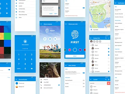 Settings app design interface material messenger mobile settings ui ux