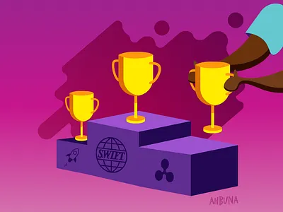 Ripple global payment market | The Ken animation art bitcoin coin cryptocurrency doodles finance gold illustrate india journalism ripple