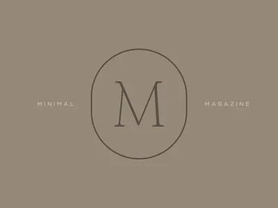 Minimal Magazine logo logo m magazine logo minimal monogram typo