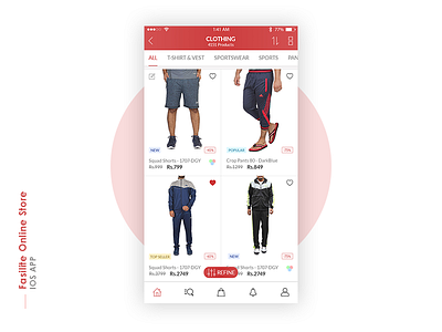 Fasilite E Commerce Mobile App UI/UX Design product show case ui product view screen ui design search ui ui designs ux design