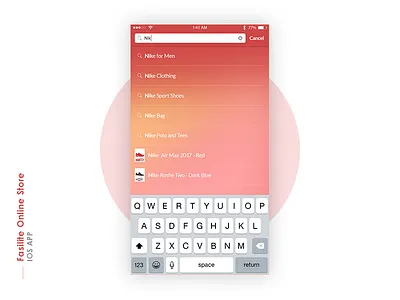 Fasilite E Commerce Mobile App UI/UX Design e commerce ios app e commerce mobile app fasilite flat design ios ui design iphone mobile app materiel design mk designer graphics search ui ui designs ux design