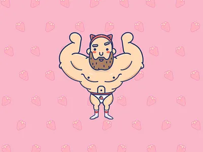 Uncle Mao fit fitness illustrations maiden muscle ui uncle