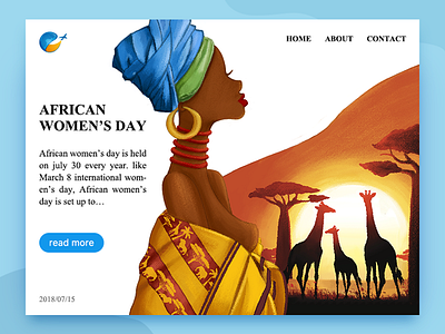 African women’s day illustration ui web