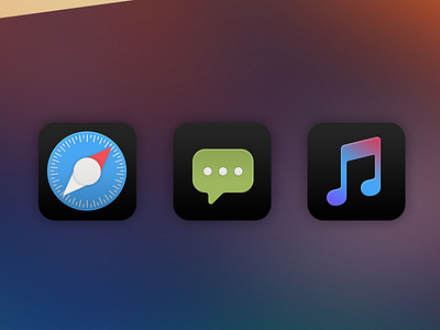 iOS Icons apple icon iconography ios jailbreak messages music safari sms