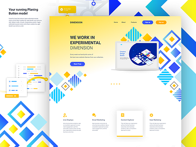 Landing Page dashboard design digital portfolio profile simple template typography web webdesign website