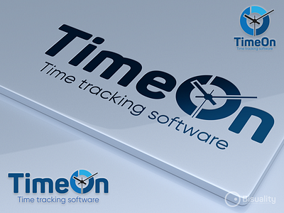 TimeOn Time Tracking Software Logo brand business company computers logo saas software technology time timeon timer tracking