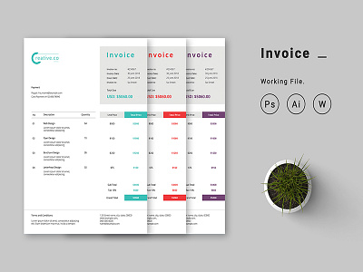 Invoice a4 design bil invoice