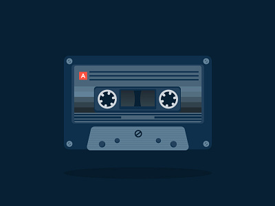 Cassette Illustration cassette design illustration illustrator logo tape