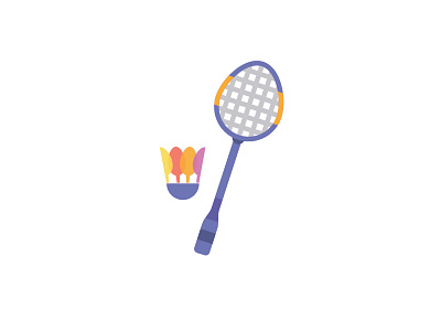 Badminton design flat design graphic design