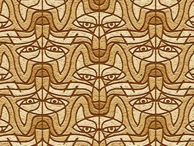 Wolf endless pattern tessellation