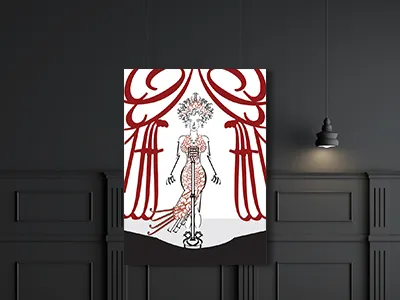 Garamond Poster design illustration indesign layout