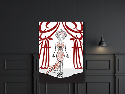 Garamond Poster design illustration indesign layout