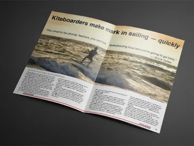 Athletico Magazine inside spread creative direction editorial layout typography