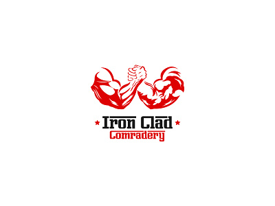Iron Clad Logo boxing brand club fitness identity logo studio