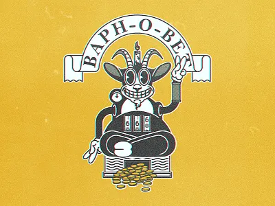 BAPH-O-BET baphomet cartoon cuphead fleisher gambling slot machine