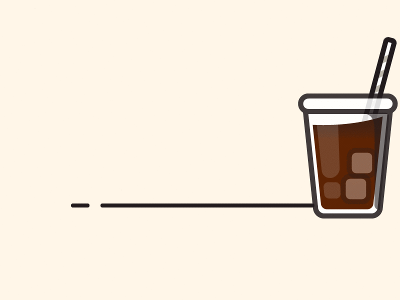 Iced Coffee animation coffee ice vector