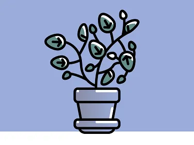 Plant adobe illustrator plant pot vector