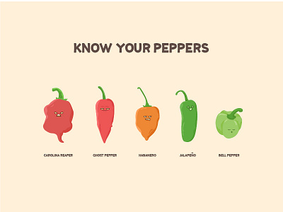 Know Your Peppers adobe illustration illustrator peppers