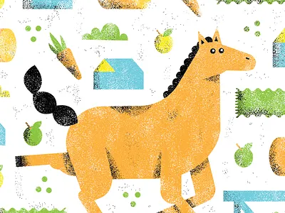 Charlie animals drawing editorial graphic design horse illustrator