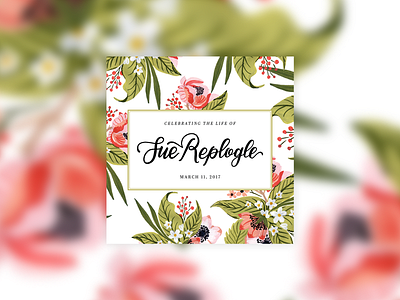 In Loving Memory calligraphy flora flower hand lettering program