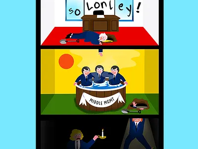 The Middle Is Where It's At 2d character color creative digital doodle editorial fun graphic design illustration illustrator vector