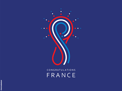 Congratulations France france greeting identity logo logodesign logomark worldcup worldcup2018