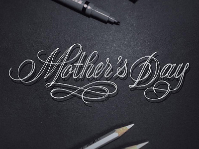 Mother's Day calligraphy custom type lettering logo mothers day type design typography