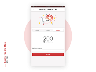 Fasilite E Commerce Mobile App UI/UX Design coupon screen ui design discount app ui rewards ui design ui designs ux design